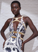 Phoenix Plunge Gown — plunge-neck evening gown by INHAUTECOUTURE, view 5