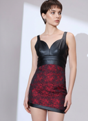 Rose Rebellion Mini — asymmetric rose mini dress by INHAUTECOUTURE, view 4