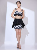 Scallop Noir Co-ord — black scallop-edge co-ord set by INHAUTECOUTURE, view 8