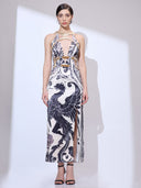 Phoenix Plunge Gown — plunge-neck evening gown by INHAUTECOUTURE, view 15