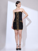 Couture Chain Mini — sequin strapless mini dress with chain detail by INHAUTECOUTURE, view 11