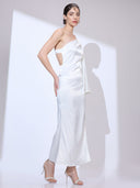 Grecian Muse Gown — white one-shoulder Grecian goddess gown by INHAUTECOUTURE, view 2