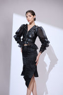 Organza Rogue Jacket — organza and leather biker jacket by INHAUTECOUTURE