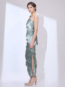 Khaki Mirage Gown — khaki one-shoulder maxi gown by INHAUTECOUTURE, view 7