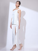 Grecian Muse Gown — white one-shoulder Grecian goddess gown by INHAUTECOUTURE, view 3