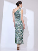Khaki Mirage Gown — khaki one-shoulder maxi gown by INHAUTECOUTURE, view 8