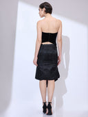 The Midnight Empress — black velvet embroidered strapless gown by INHAUTECOUTURE, view 13