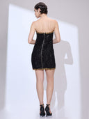 Couture Chain Mini — sequin strapless mini dress with chain detail by INHAUTECOUTURE, view 5