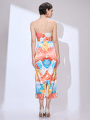 Capri Shell Midi — seashell-print strapless resort midi dress by INHAUTECOUTURE, view 5