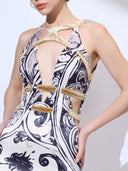 Phoenix Plunge Gown — plunge-neck evening gown by INHAUTECOUTURE, view 12