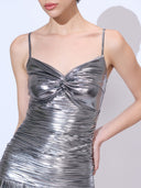 Cosmic Ruffle Mini — metallic ruffled mini dress by INHAUTECOUTURE, view 9