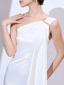 Grecian Muse Gown — white one-shoulder Grecian goddess gown by INHAUTECOUTURE, view 5