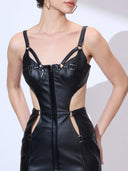 Black Heart Mini — black cut-out bodycon mini dress by INHAUTECOUTURE, view 9