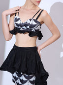 Scallop Noir Co-ord — black scallop-edge co-ord set by INHAUTECOUTURE, view 10