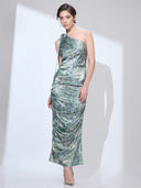 Khaki Mirage Gown — khaki one-shoulder maxi gown by INHAUTECOUTURE, view 10