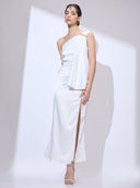 Grecian Muse Gown — white one-shoulder Grecian goddess gown by INHAUTECOUTURE, view 6