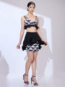 Scallop Noir Co-ord — black scallop-edge co-ord set by INHAUTECOUTURE, view 11