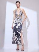 Phoenix Plunge Gown — plunge-neck evening gown by INHAUTECOUTURE, view 13