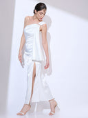 Grecian Muse Gown — white one-shoulder Grecian goddess gown by INHAUTECOUTURE, view 7