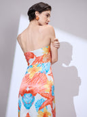 Capri Shell Midi — seashell-print strapless resort midi dress by INHAUTECOUTURE, view 11