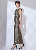 Regal Brocade Set — black and gold paisley brocade co-ord set by INHAUTECOUTURE, view 14