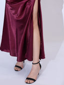 Bordeaux Cowl Gown
