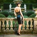 Desert Queen Cocktail — beaded halter-neck midi cocktail dress by INHAUTECOUTURE, view 2