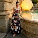 Garden Rendezvous Midi — floral A-line midi dress by INHAUTECOUTURE, view 4