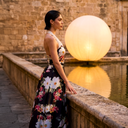 Garden Rendezvous Midi — floral A-line midi dress by INHAUTECOUTURE, view 5