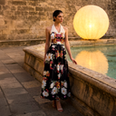 Garden Rendezvous Midi — floral A-line midi dress by INHAUTECOUTURE, view 2