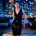 Mesh Geode Midi — black geometric mesh bandage midi dress by INHAUTECOUTURE