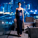 Midnight Siren Gown — black mermaid gown by INHAUTECOUTURE, view 6