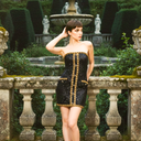 Couture Chain Mini — sequin strapless mini dress with chain detail by INHAUTECOUTURE, view 7