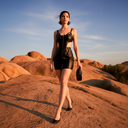 Black Heart Mini — black cut-out bodycon mini dress by INHAUTECOUTURE, view 3