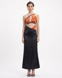 Liquid Onyx Cowl Neck Gown