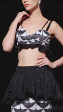 Scallop Noir Co-ord — 360 view, INHAUTECOUTURE