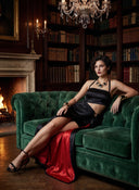 Scarlet Contrast Gown — INHAUTECOUTURE