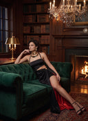 Scarlet Contrast Gown — INHAUTECOUTURE